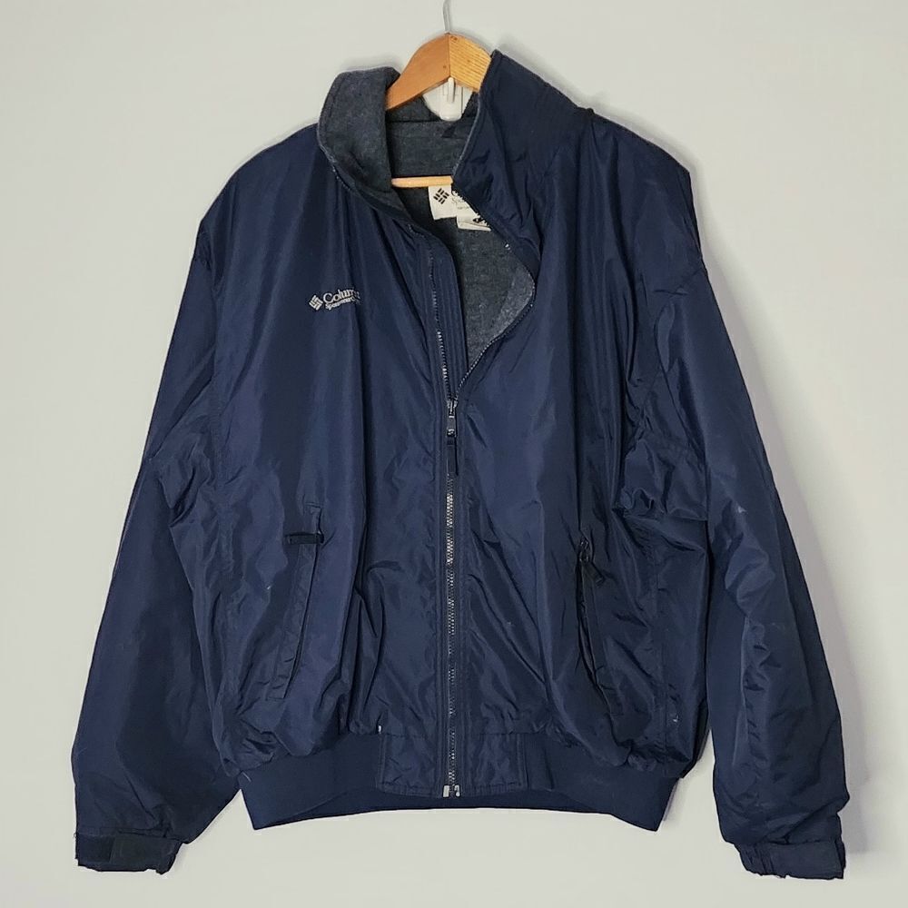 Columbia lined jacket men's size large blue